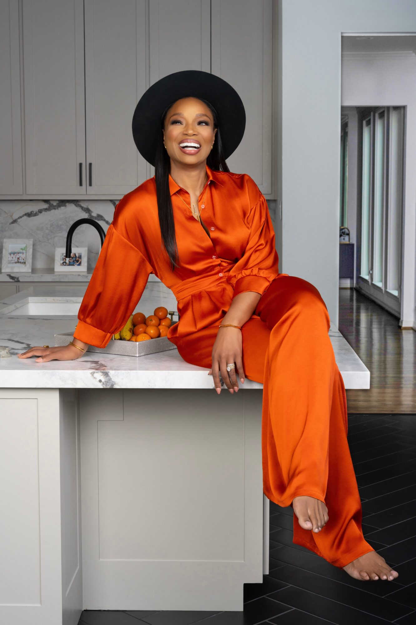 Chioma in a kitchen styled by Chi's Nest